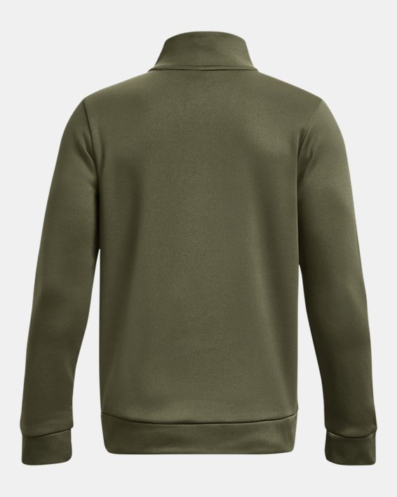 Boys' Armour Fleece® ¼ Zip, Green, pdpMainDesktop image number 1